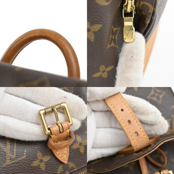 LOUIS VUITTON Mini Montsouris Backpack Bag Monogram Leather Brown - Picture 10 of 15